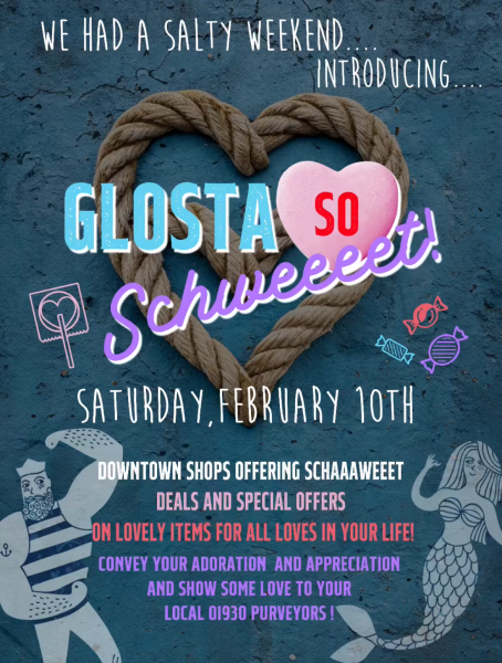 Promotional poster for Gloucester So Schweeeet! sale. 